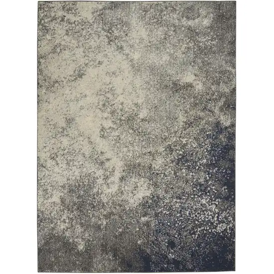 Gray And Ivory Abstract Area Rug Photo 1