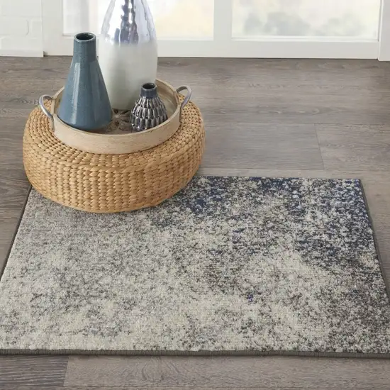 Charcoal and Ivory Abstract Scatter Rug Photo 6