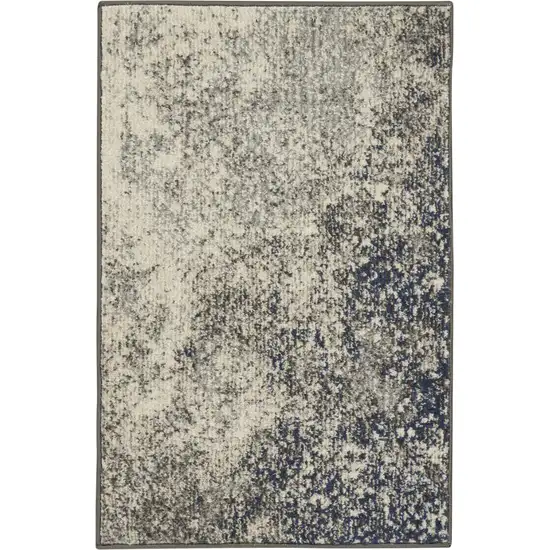 Charcoal and Ivory Abstract Scatter Rug Photo 1