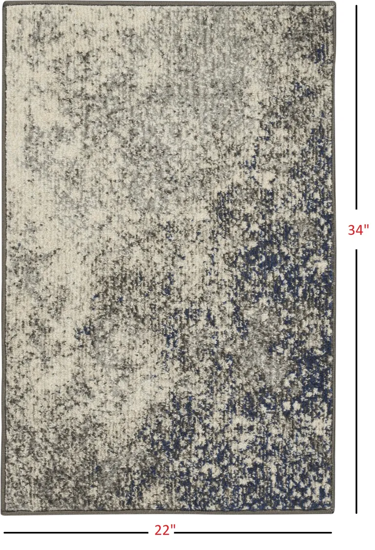 Charcoal and Ivory Abstract Scatter Rug Photo 4