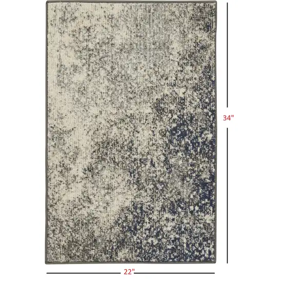 Charcoal and Ivory Abstract Scatter Rug Photo 4