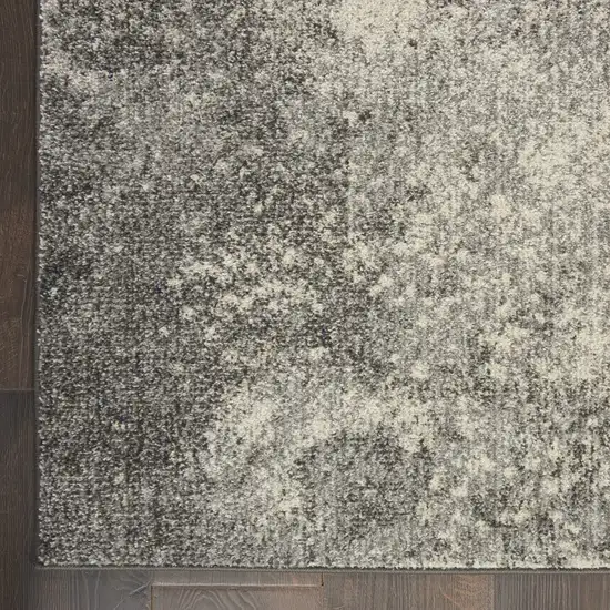 Charcoal and Ivory Abstract Scatter Rug Photo 2