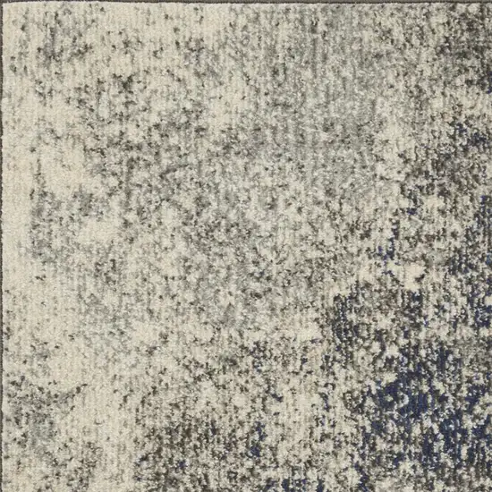 Gray And Ivory Abstract Area Rug Photo 3