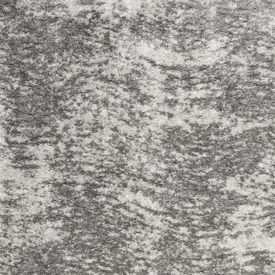 Charcoal and Ivory Abstract Shag Area Rug Photo 5