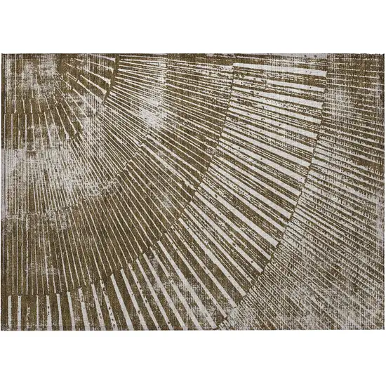 Chocolate Abstract Washable Non Skid Indoor Outdoor Area Rug Photo 5