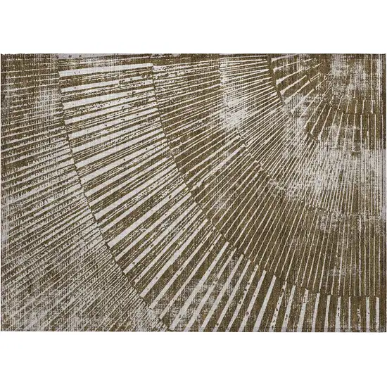 Chocolate Abstract Washable Non Skid Indoor Outdoor Area Rug Photo 2