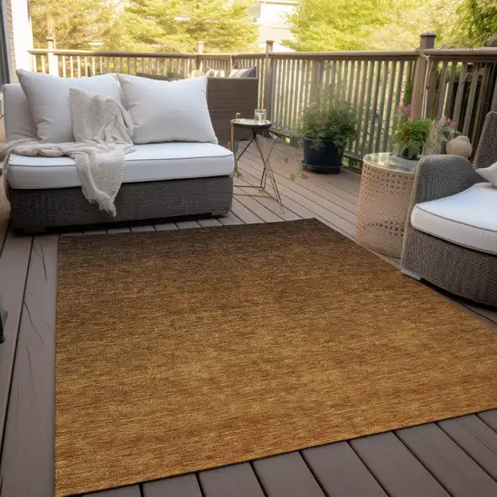 Chocolate And Brown Ombre Washable Indoor Outdoor Area Rug Photo 8