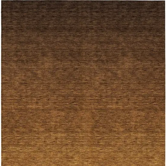 Chocolate And Brown Ombre Washable Indoor Outdoor Area Rug Photo 7