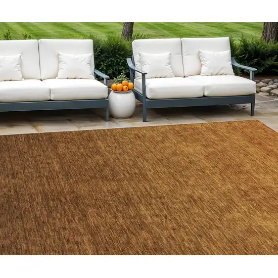 Chocolate And Brown Ombre Washable Indoor Outdoor Area Rug Photo 1