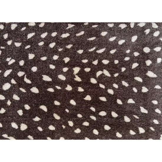 Chocolate Animal Print Washable Area Rug With UV Protection Photo 1