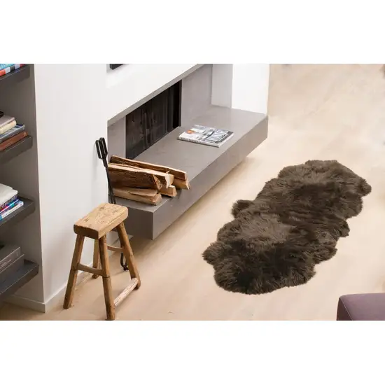 Chocolate Double Sheepskin - Area Rug Photo 4