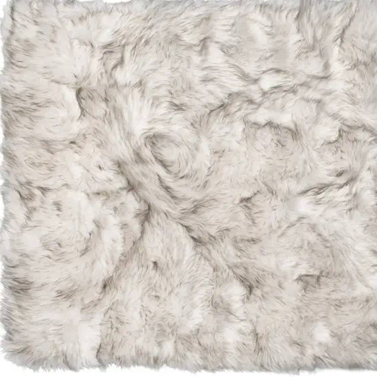 Chocolate Faux Fur Ombre Non Skid Area Rug Photo 4