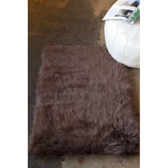 Chocolate Faux Rectangular - Area Rug Photo 4