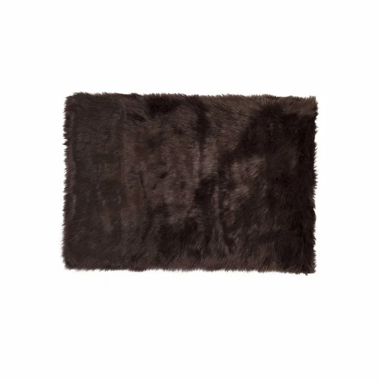 Chocolate Faux Rectangular - Area Rug Photo 1