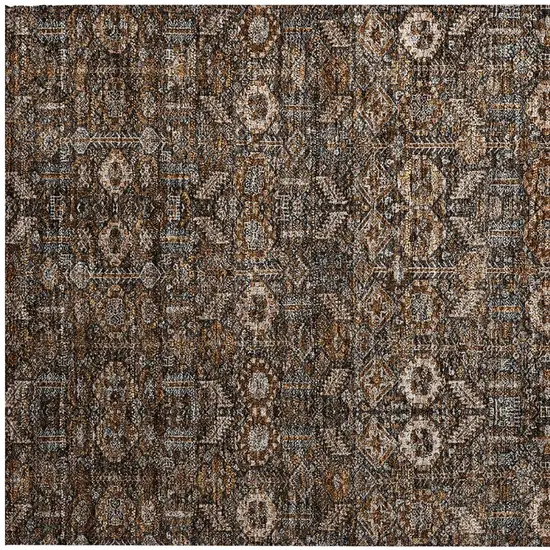 Chocolate Tribal Washable Indoor Outdoor Area Rug Photo 7