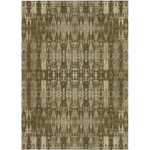 Photo of Chocolate Moroccan Washable Non Skid Indoor Outdoor Area Rug