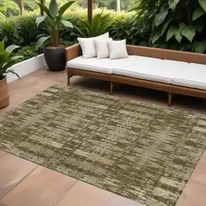 Photo of Chocolate Moroccan Washable Non Skid Indoor Outdoor Area Rug