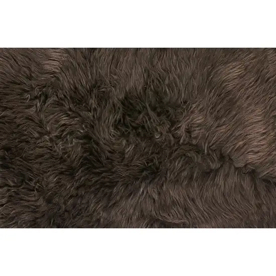 Chocolate Quattro Sheepskin Area Rug Photo 2