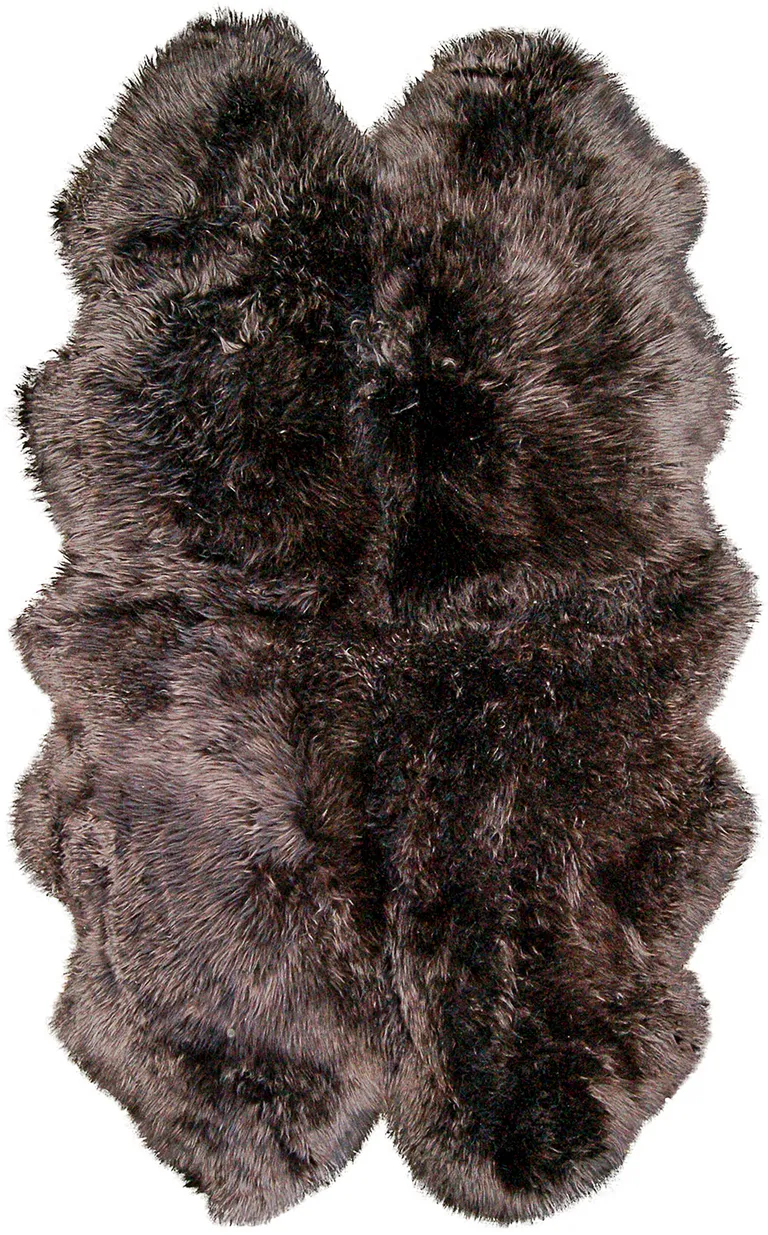 Chocolate Quattro Sheepskin Area Rug Photo 1