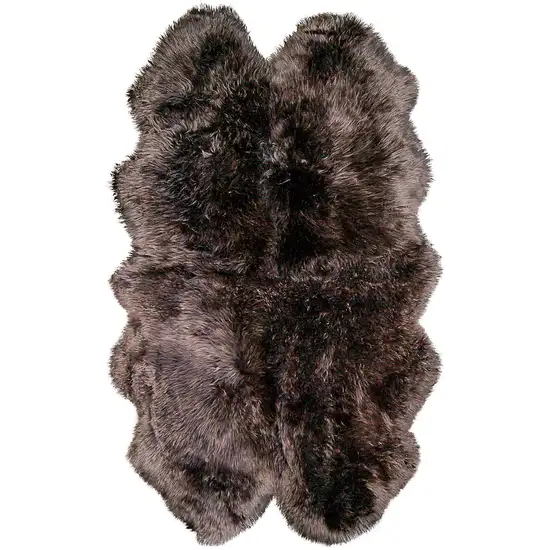 Chocolate Quattro Sheepskin Area Rug Photo 1