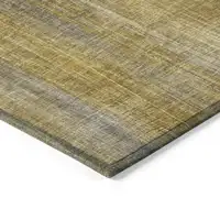 Photo of Chocolate Striped Washable Non Skid Indoor Outdoor Area Rug