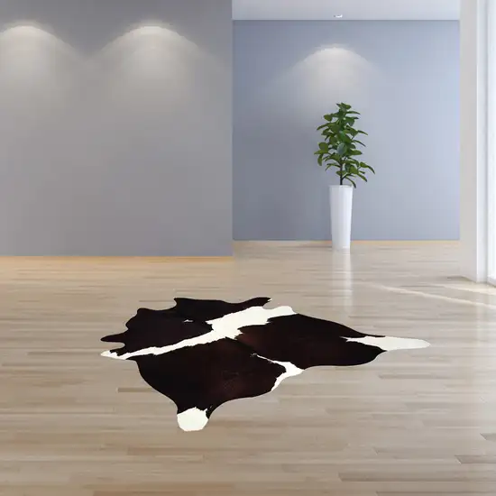 Chocolate and White Cowhide - Rug Photo 4