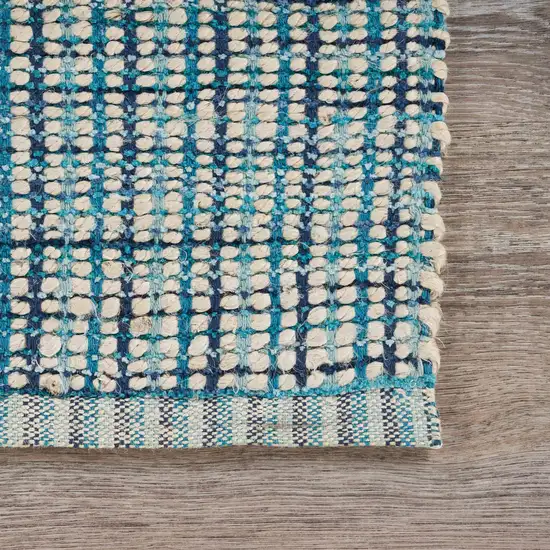 Classic Blue Jute Area Rug Photo 6