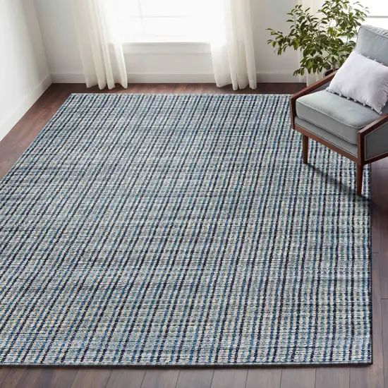 Classic Blue Jute Area Rug Photo 8