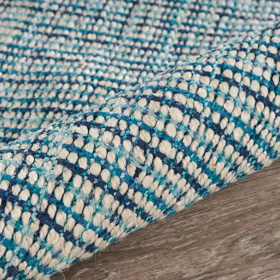 Classic Blue Jute Area Rug Photo 4