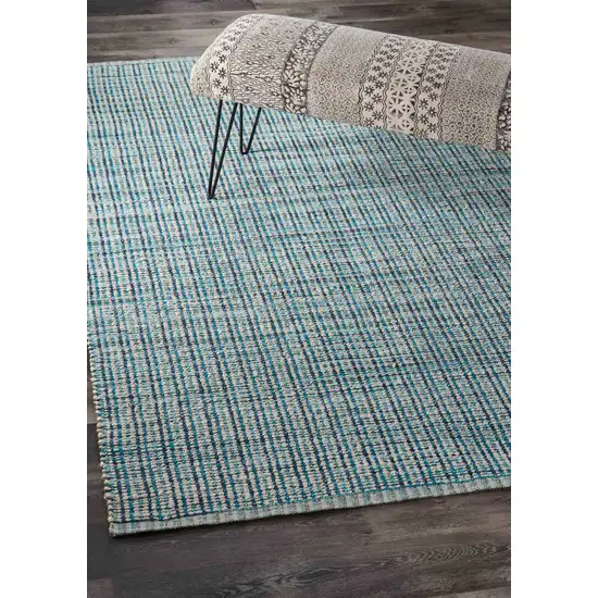 Classic Blue Jute Area Rug Photo 7