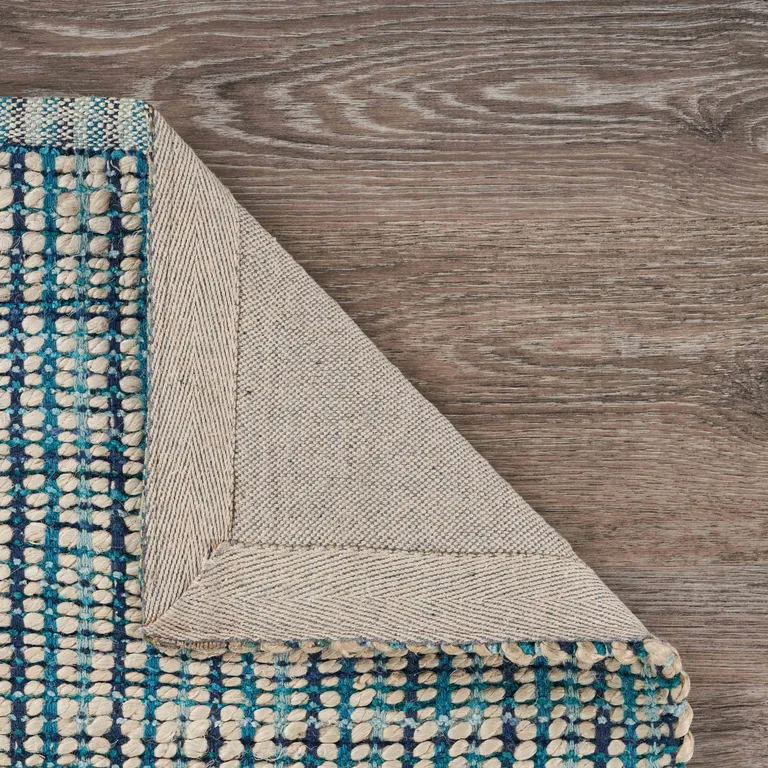 Classic Blue Jute Area Rug Photo 3