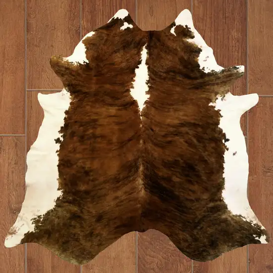 Classic Brindled Cowhide Rug Photo 6