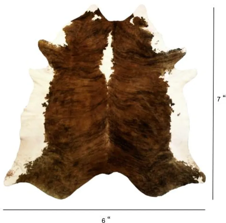 Classic Brindled Cowhide Rug Photo 5