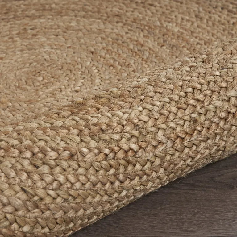 Classic Simple Natural Jute Area Rug Photo 5