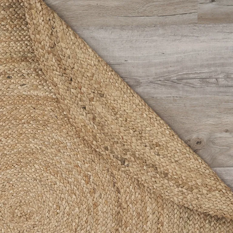 Classic Simple Natural Jute Area Rug Photo 4