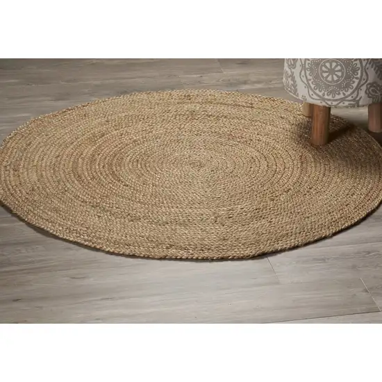 Classic Simple Natural Jute Area Rug Photo 7