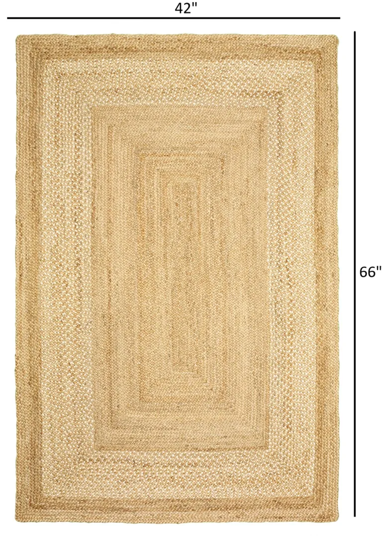 Classic Tan Bordered Area Rug Photo 2