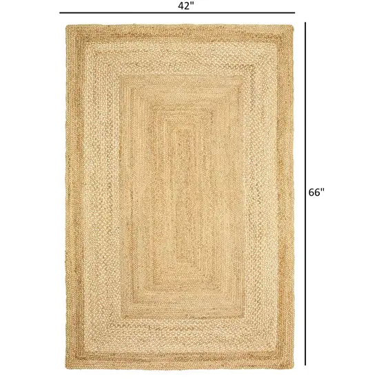 Classic Tan Bordered Area Rug Photo 2