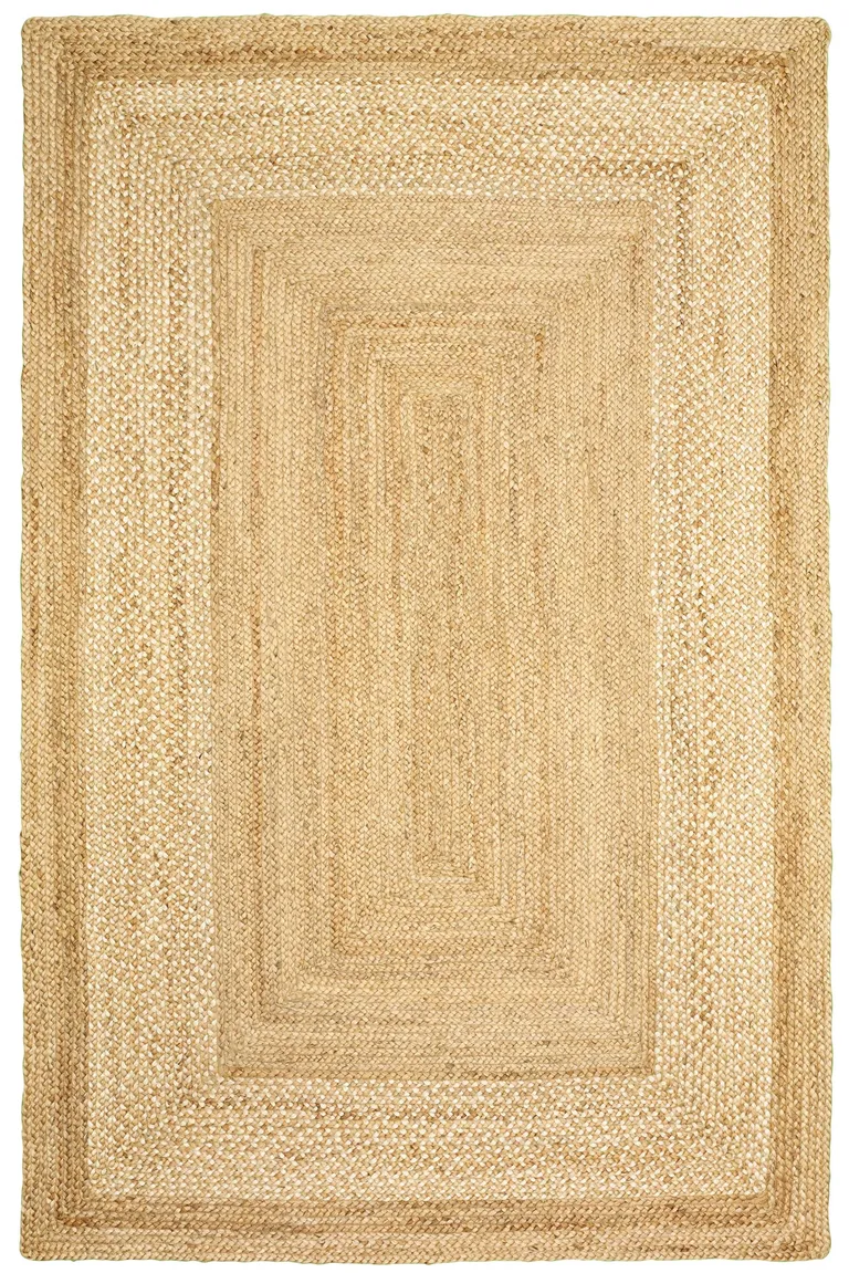 Classic Tan Bordered Area Rug Photo 1