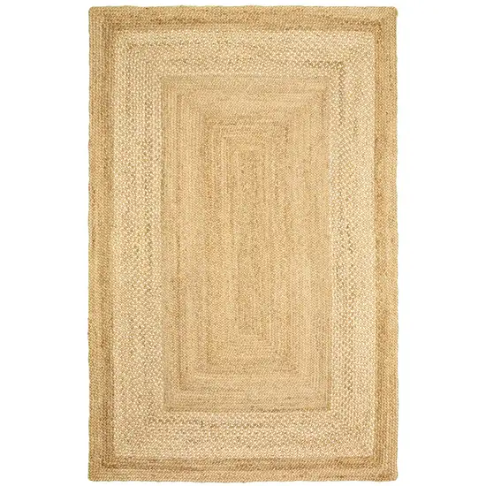 Classic Tan Bordered Area Rug Photo 1