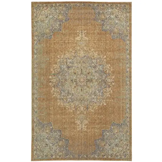 63 X 91 Coffee Wool Rug Photo 2