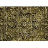 Photo of Coffee and Gray Oriental Washable Non Skid Indoor Outdoor Area Rug