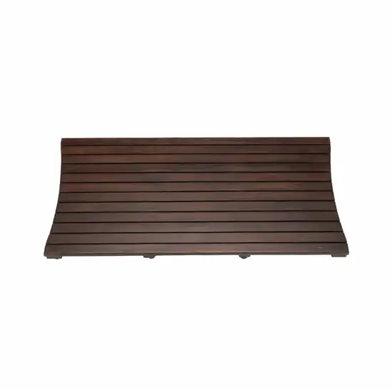 Compact Teak Floor Mat in Brown Finish Photo 1