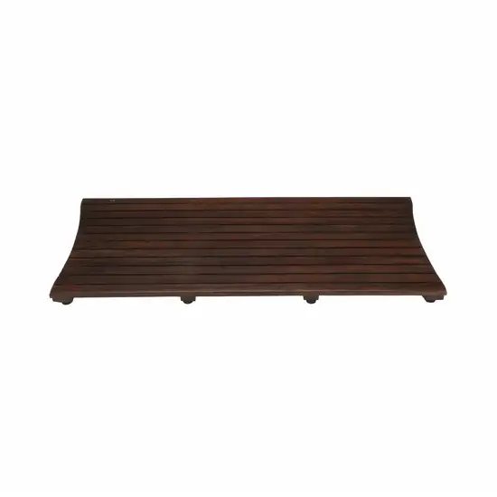 Compact Teak Floor Mat in Brown Finish Photo 2