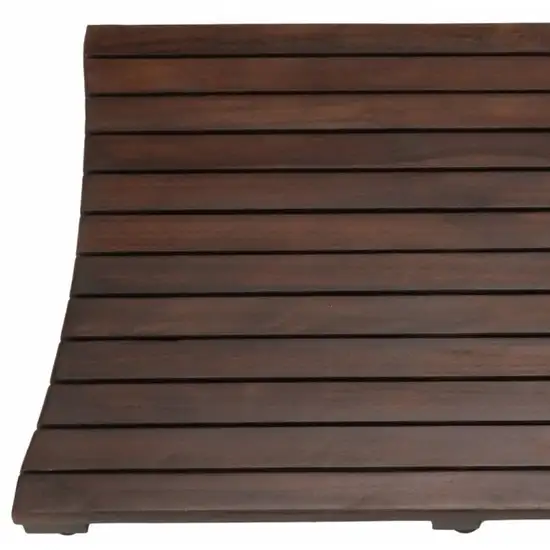 Compact Teak Floor Mat In Brown Finish Photo 9