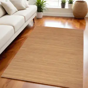 Photo of Copper Abstract Washable Area Rug