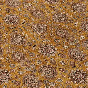 Photo of Copper Beige And Taupe Floral Washable Indoor Outdoor Area Rug