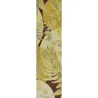 Photo of Coral Ivory Hand Tufted Tropical Plants Indoor Runner Rug