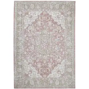 Photo of Coral Medallion Power Loom Area Rug