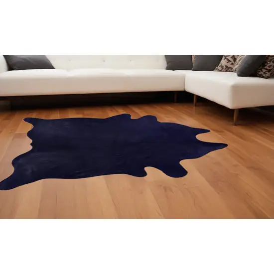 Midnight Cowhide Hand Knotted Area Rug Photo 1